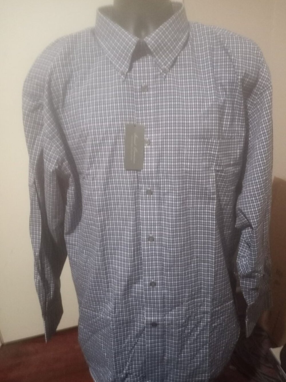 New Daniel Cremieux Signature Collection Long Sleeve Blue Button Shirt Mens 2XL